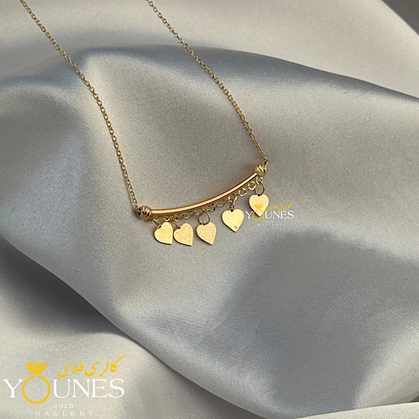 گردنبند قلب و البرنادو طلا